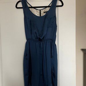 Matix Navy Satin Dress